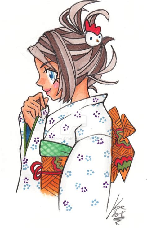 Kimono Girl By Koekazeno On Deviantart