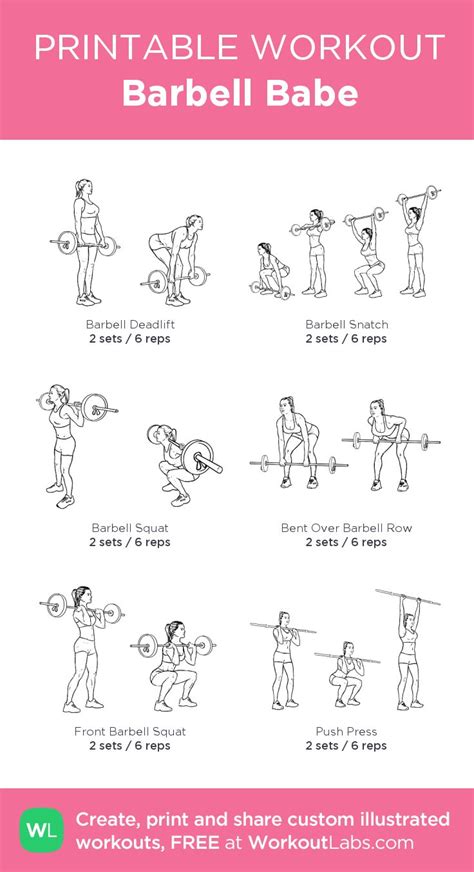 Barbell Babe Reps And Sets Barbell Workout Workout
