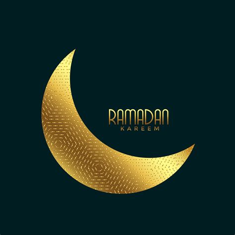 Creative Golden Crescent Moon For Ramadan Kareem Download Free Vector