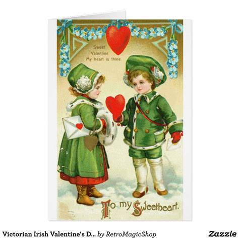 victorian irish valentine s day greeting card zazzle victorian valentines valentine
