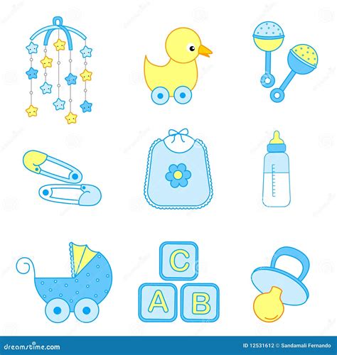 Baby Boy Accessories Stock Vector Illustration Of Announcing 12531612