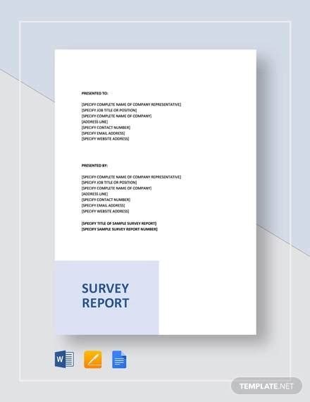 Free 12 Sample Survey Report Templates In Ms Word Pdf