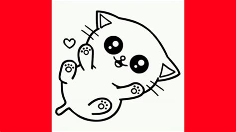 Como Desenhar Um Gato Kawaii Fofo Fácil Passo A Passo Gatinho