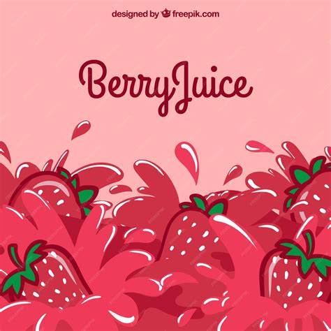 Premium Vector Strawberry Juice Background