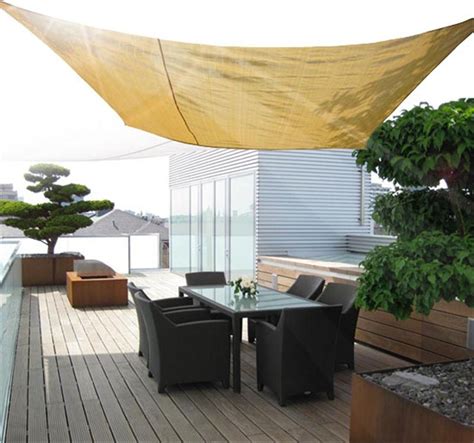 Outsunny Square Sun Sail Shade Garden Awning With Free Ropes 36m Sand