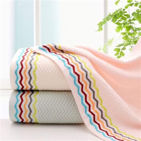 Drop Shipping Water Wave 100 Cotton Bath Towel For Adults Beach Terry