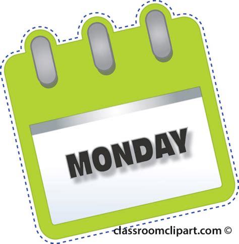 Free Monday Calendar Cliparts Download Free Monday Calendar Cliparts