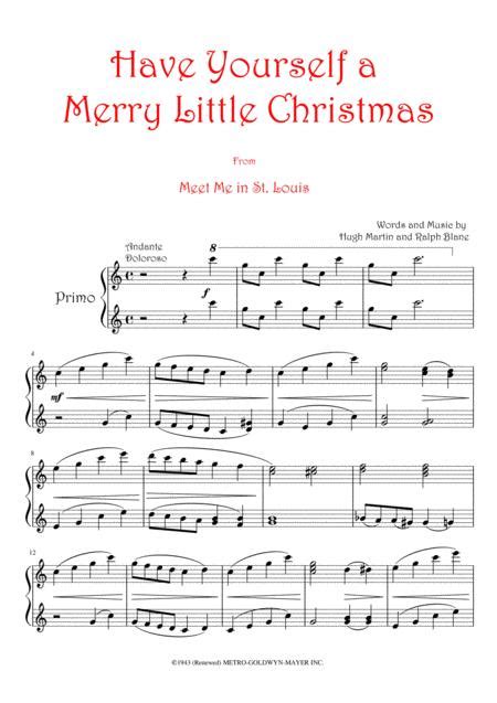 Have Yourself A Merry Little Christmas Jazz Piano Duo Sheet Music Pdf