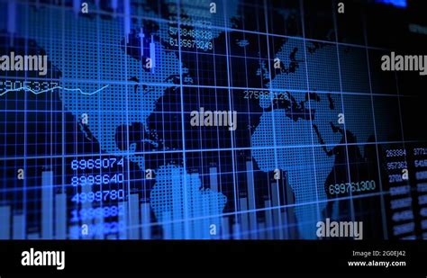Animated Stock Market Data Infographics Background Stock Video Footage