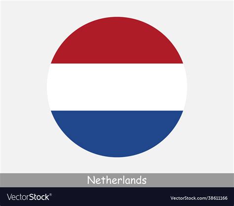 Netherlands Round Circle Flag Royalty Free Vector Image