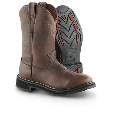 Guide Gear Mens Waterproof 12 Pull On Leather Work Boots 607621
