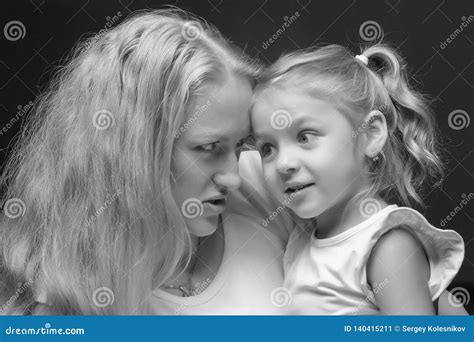 Mother And Little Daughter Gently Embrace Stock Image Image Of People Love 140415211