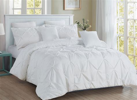5 Piece Pintuck King Comforter Set Ivory Walmart Canada