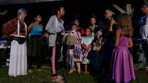 Pikwakanagan Pow Wow 11~ Girls Singing And Retiring The Flags Youtube