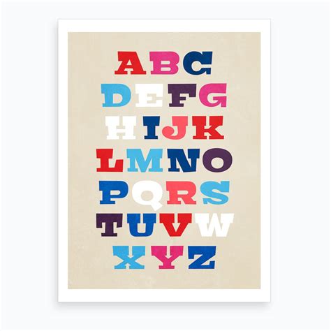 Alphabet Art Print By Pia Kolle Fy