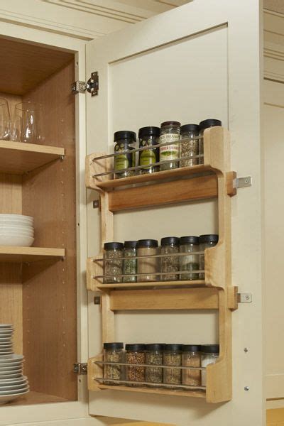 Door Mount Spice Rack Placed On The Inside Of A Linen Dayton Cabinet