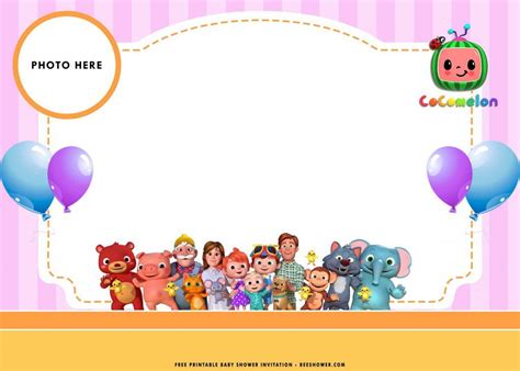 You can use this cocomelon free printables for letters form a to z and numbers from 0 to 9, in any way you want it. (FREE Printable) - Cocomelon Baby Shower Invitation T… in ...
