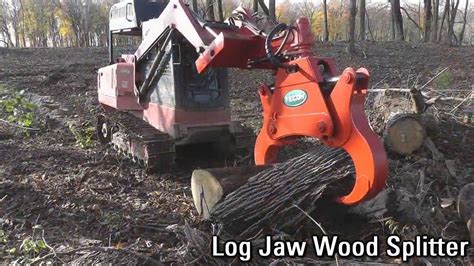 Forestry Cutter Attachments Log Jaw Wood Splitter Youtube