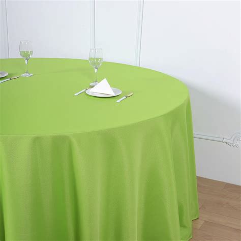 120 Apple Green Polyester Round Tablecloth Tableclothsfactory