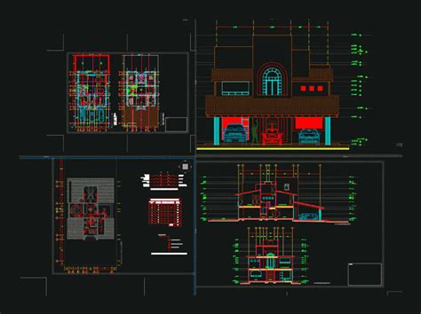 Mexican House Contemporary 420 M2 Dwg Block For Autocad Designs Cad