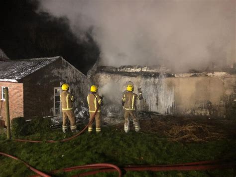 50 Firefighters Tackle Thatched Roof Blaze In Village Near Stockbridge