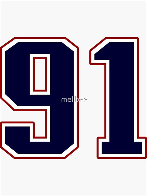 91 Sticker For Sale By Mellbee Redbubble