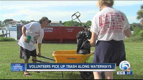 Volunteers Pick Up Trash Along Waterways Youtube