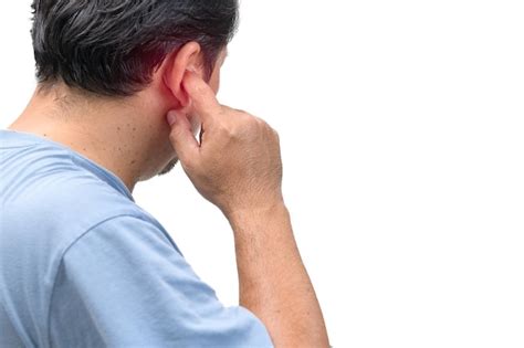 Premium Photo Man With Earache Is Holding His Aching Ear Body Pain Or