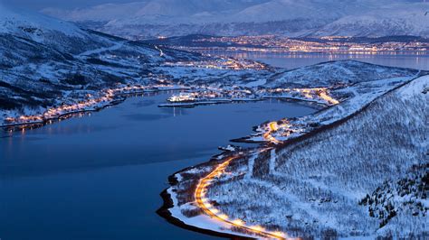 Light Norwegian City Of Tromso Windows Theme Wallpaper 1920x1080