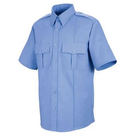 Sky Blue Poly Cotton Security Uniform Shirt At Rs 350piece In Gurugram