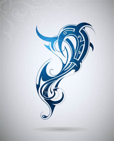 Wave Tribal Tattoo Stock Photos Pictures And Royalty Free Images Istock
