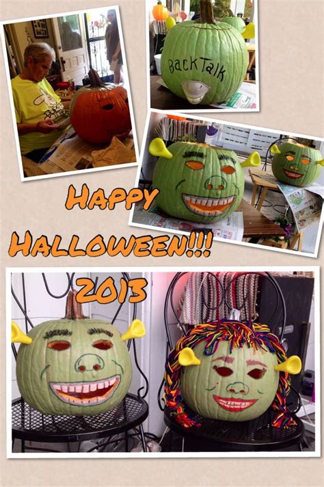 Shrek And Fiona Pumpkins Halloween Favorite Holiday Happy Halloween