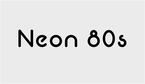 Neon 80s Free Font