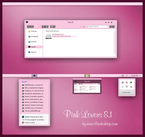 Theme Windows 7, Windows 8, Skin, Icon, Girl, Wallpaper: Pink lovevs ...