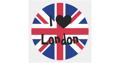 I Love London Classic Round Sticker Zazzle