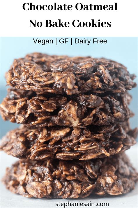 Is there gluten in no bake cookies? Chocolate Oatmeal No Bake Cookies | Dairy free snacks ...