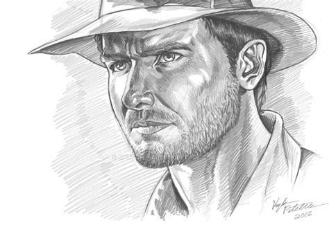 Indiana Jones Digital Pencil Sketch By Kpetchock On Deviantart