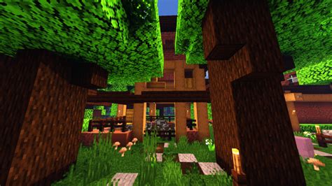 Survival House Dark Oak Forest Mapbuilding Minecraft Pe Maps