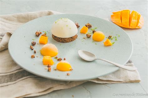 Dessert à Lassiette Crème Vanille Sablé Et Mangue Les Recettes De