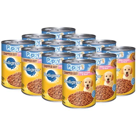 Pedigree Puppy Chopped Ground Dinner With Chicken And Beef Canned Dog