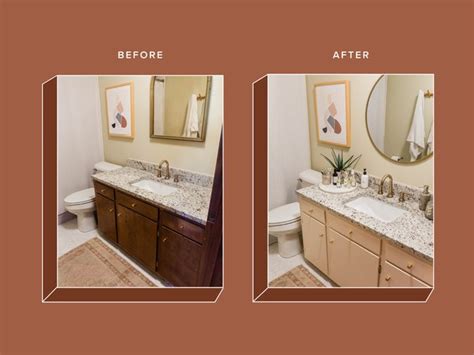 Clean away the dust and paint before continuing. Repaint Your Bathroom Vanity Without Any Mess Tutorial ...