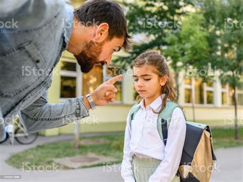 Father Scolding His Daughter Stock Photo Download Image Now