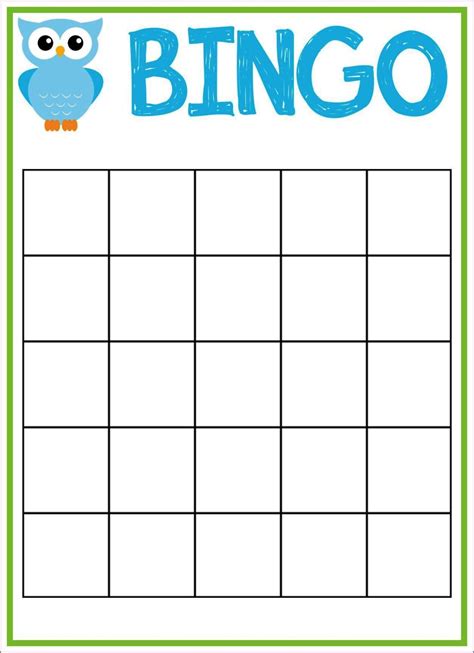 Bingo Spreadsheet Template