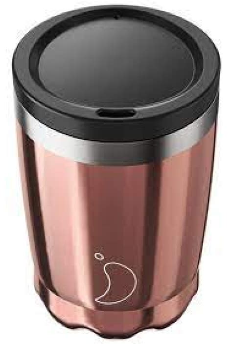 Chillys Coffee Cup 340ml Chrome Rose Gold