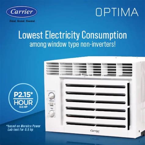 Carrier 1hp Window Type Aircon Optima Series Shopee Philippines
