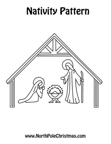 Printable Nativity Manger Scene With Joseph And Mary