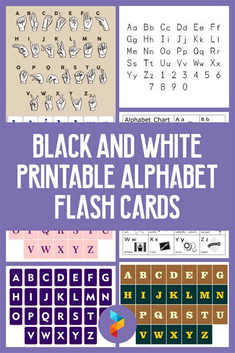 10 Best Black And White Printable Alphabet Flash Cards