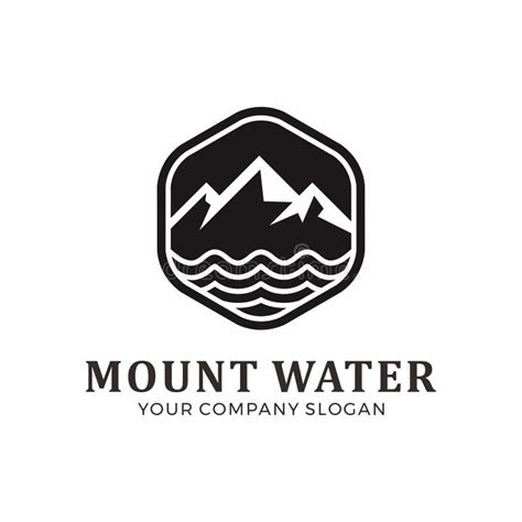 Mount And Water Logo Design Stock Vector Illustration Of Abstract