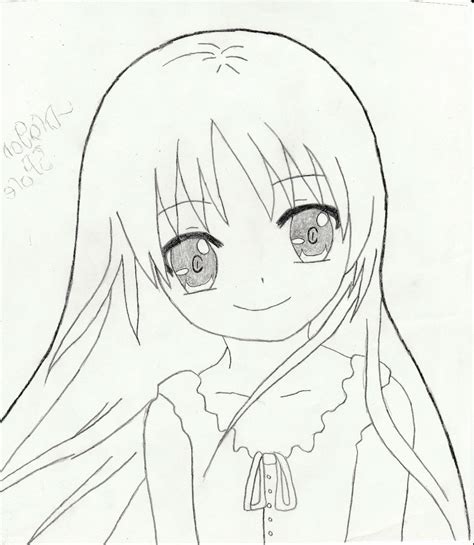 Easy Anime Drawing For Beginners ~ Anime Drawings Girl Easy Drawing Cute Beginners Sketch Girls
