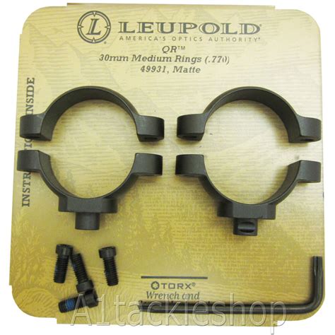 Leupold 30mm Qr Quick Release Scope Mount Rings Choose Height